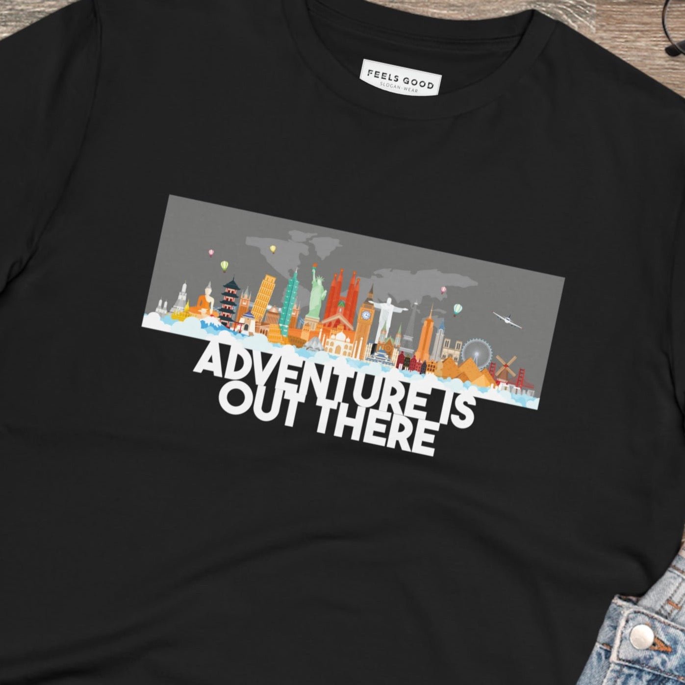 Travel 'Adventure Is Out There' Organic Cotton T-shirt - Destination Tshirt