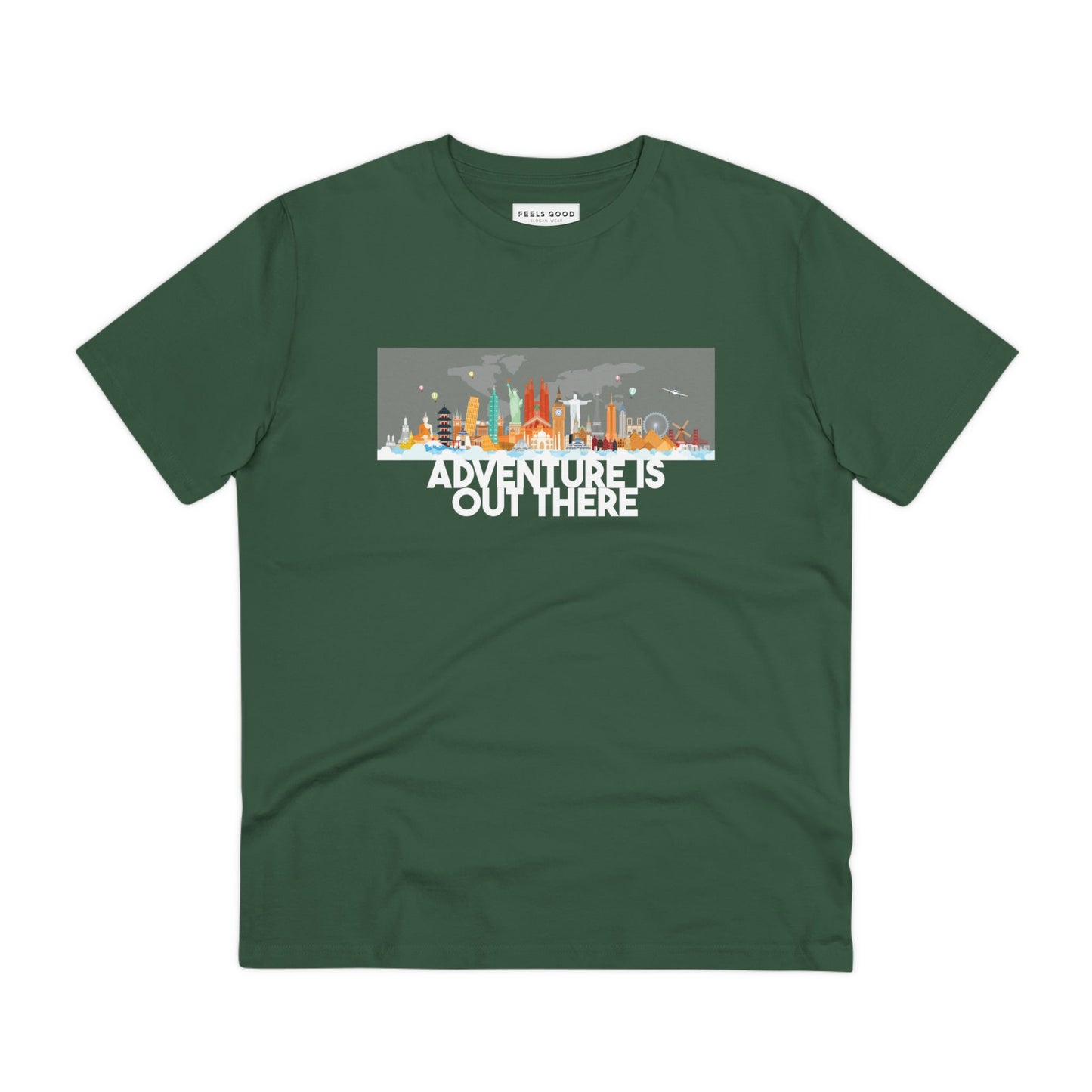 Travel 'Adventure Is Out There' Organic Cotton T-shirt - Destination Tshirt