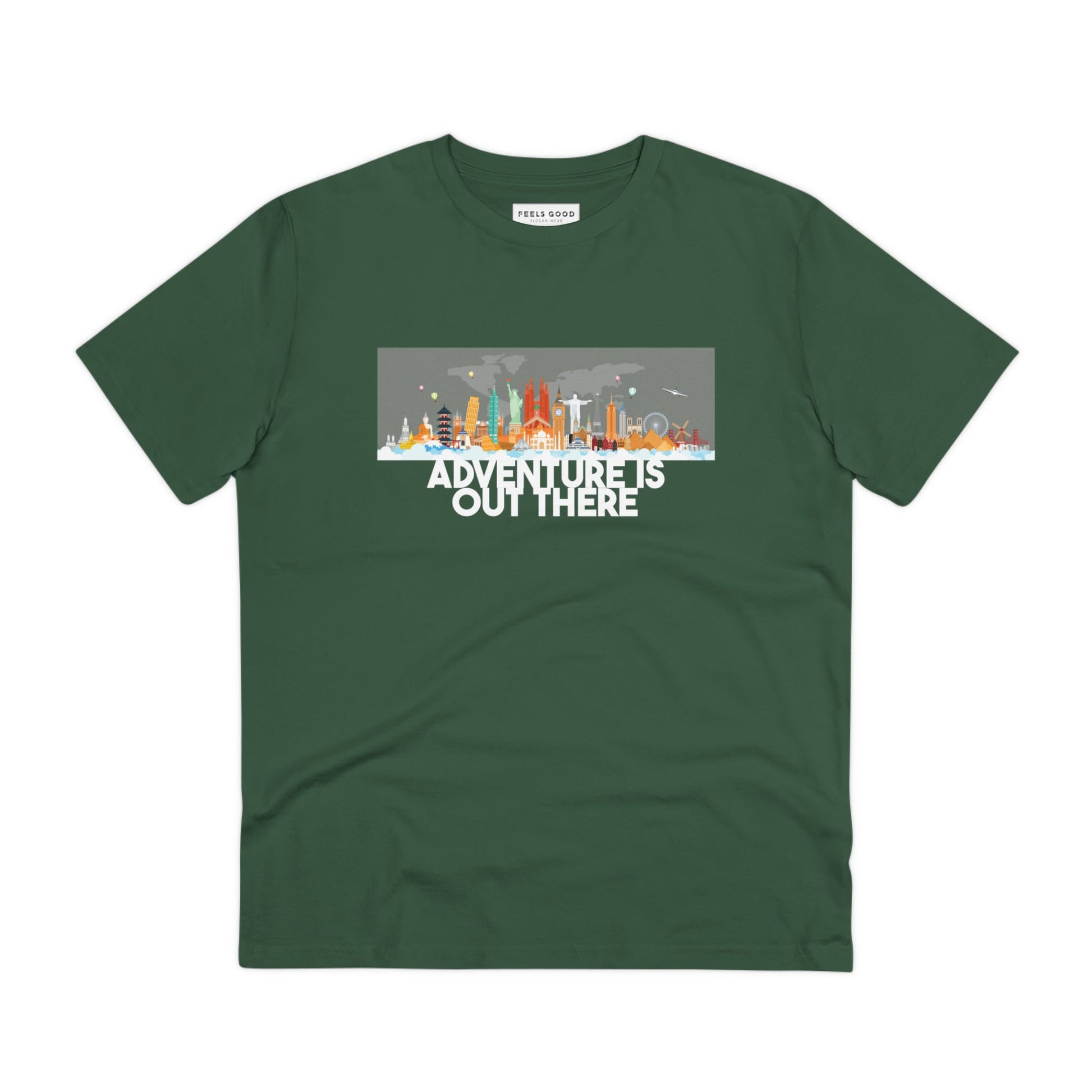 Travel 'Adventure Is Out There' Organic Cotton T-shirt - Destination Tshirt