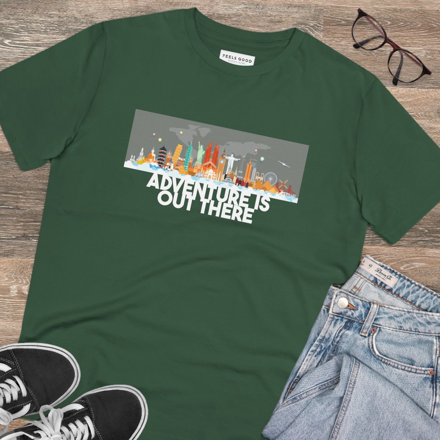 Travel 'Adventure Is Out There' Organic Cotton T-shirt - Destination Tshirt