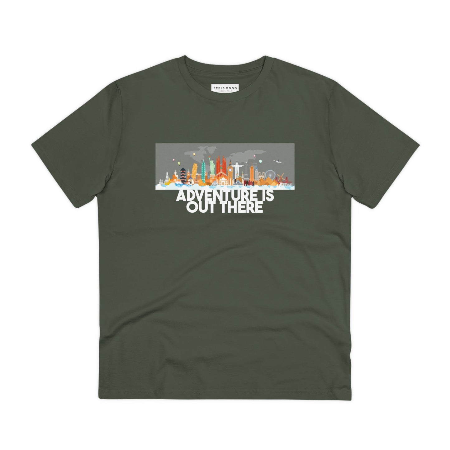 Travel 'Adventure Is Out There' Organic Cotton T-shirt - Destination Tshirt