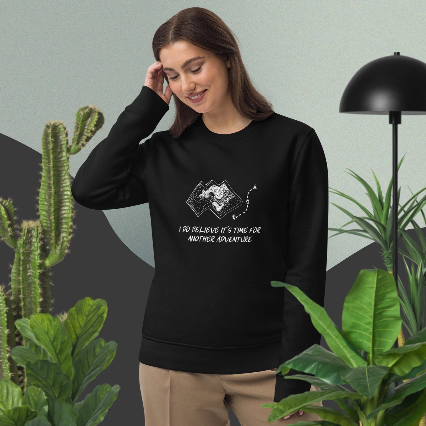 Travel 'Another Adventure' Organic Cotton Sweatshirt - Earth Sweatshirt