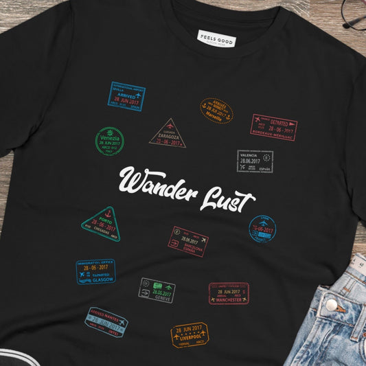 Travel 'Wander Lust' Organic Cotton T-shirt - Earth Tshirt