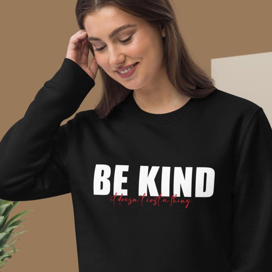 Urban 'Be Kind, It's Free' Organic Cotton Sweatshirt - Eco Sweatshirt