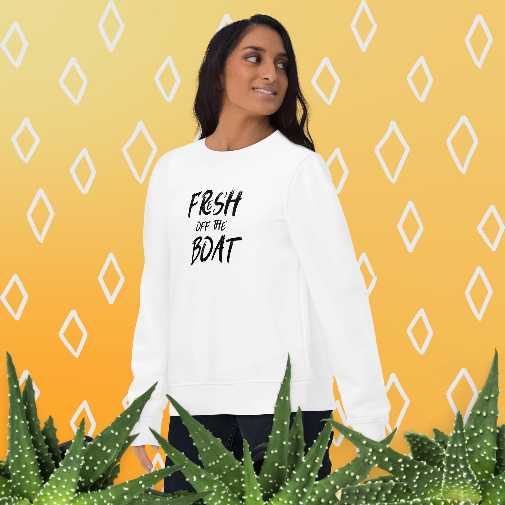 Urban 'Fresh Off The Boat' Organic Cotton Sweatshirt - Fun Sweatshirt