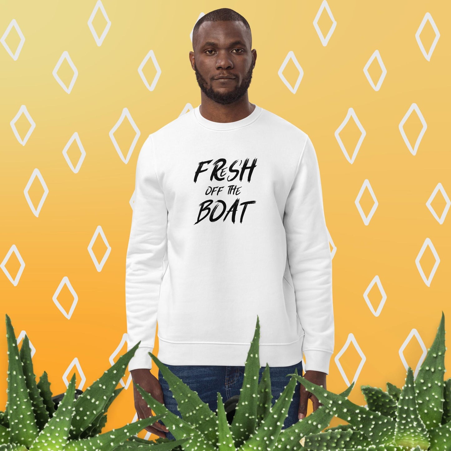 Urban 'Fresh Off The Boat' Organic Cotton Sweatshirt - Fun Sweatshirt