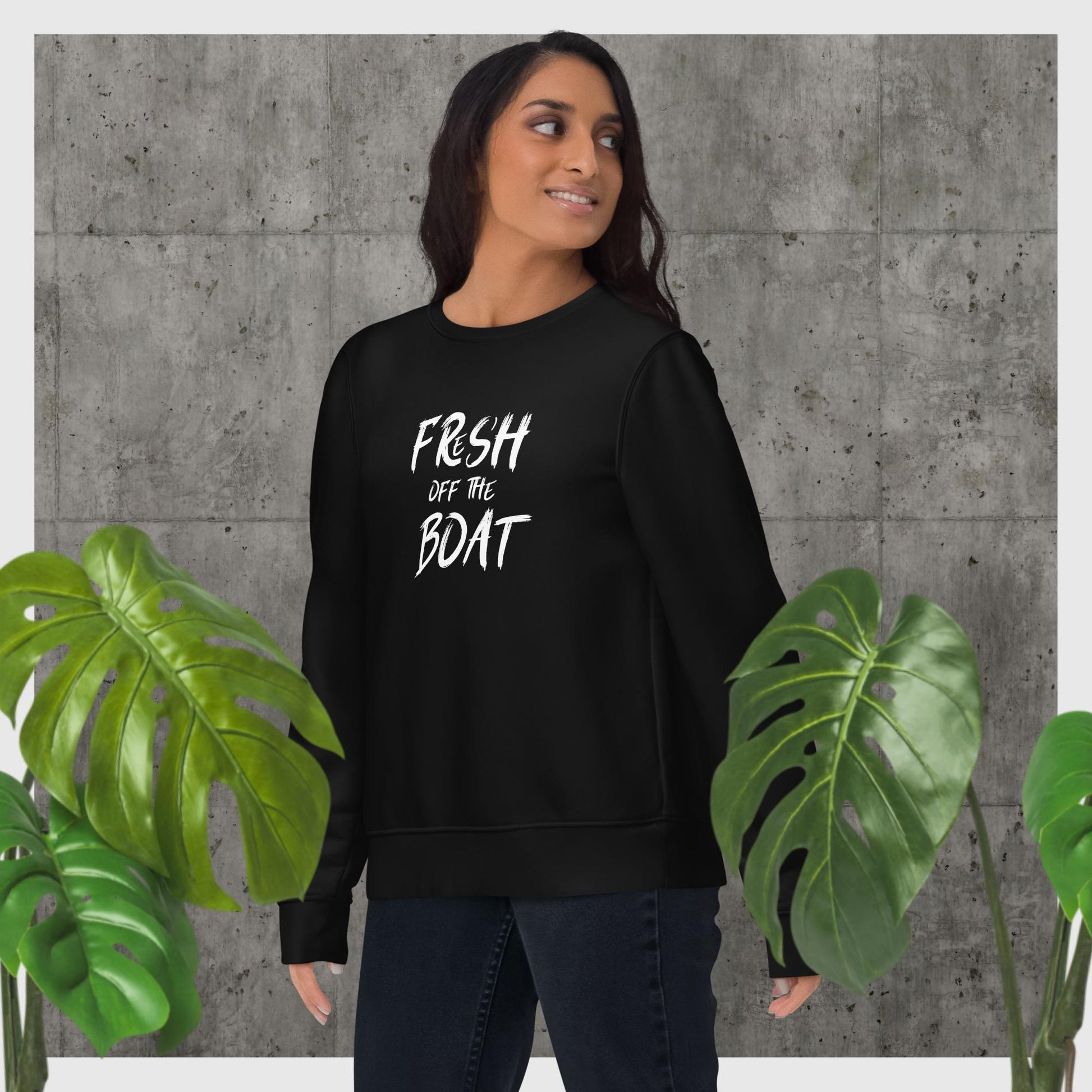 Urban 'Fresh Off The Boat' Organic Cotton Sweatshirt - Fun Sweatshirt