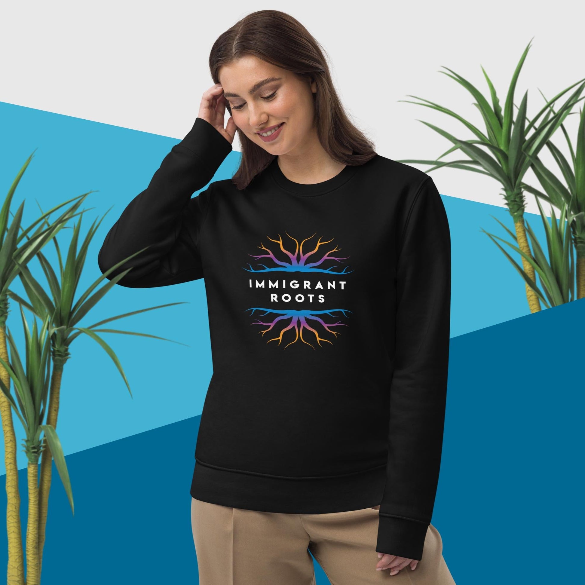 Urban 'Immigrant Roots' Organic Cotton Sweatshirt - Eco Sweatshirt