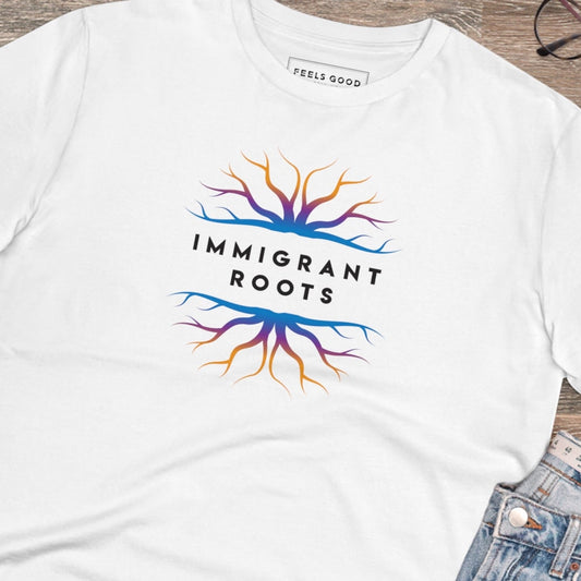 Urban 'Immigrant Roots' Organic Cotton T-shirt - Fun Tshirt