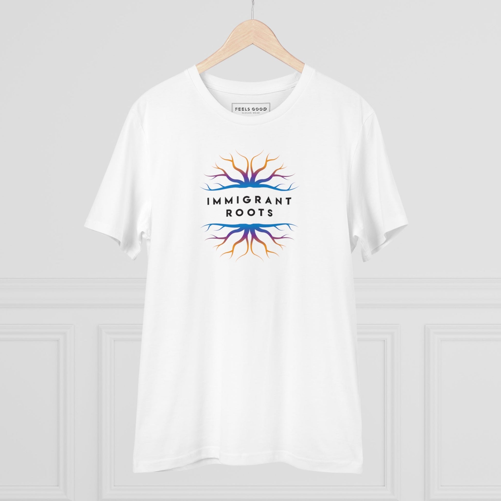 Urban 'Immigrant Roots' Organic Cotton T-shirt - Fun Tshirt