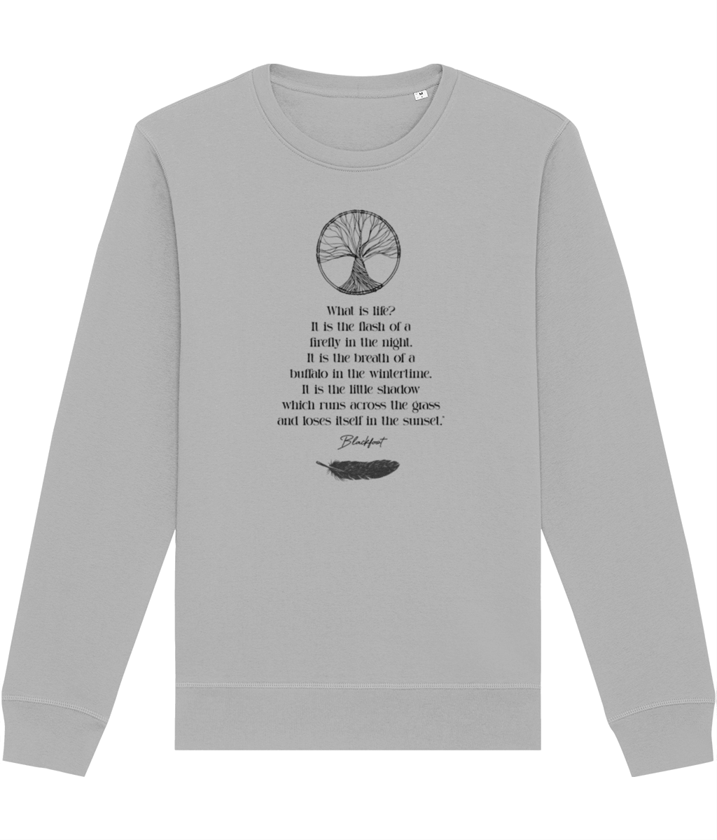 Urban 'Native American Poem' Organic Cotton Sweatshirt - Indian Quote