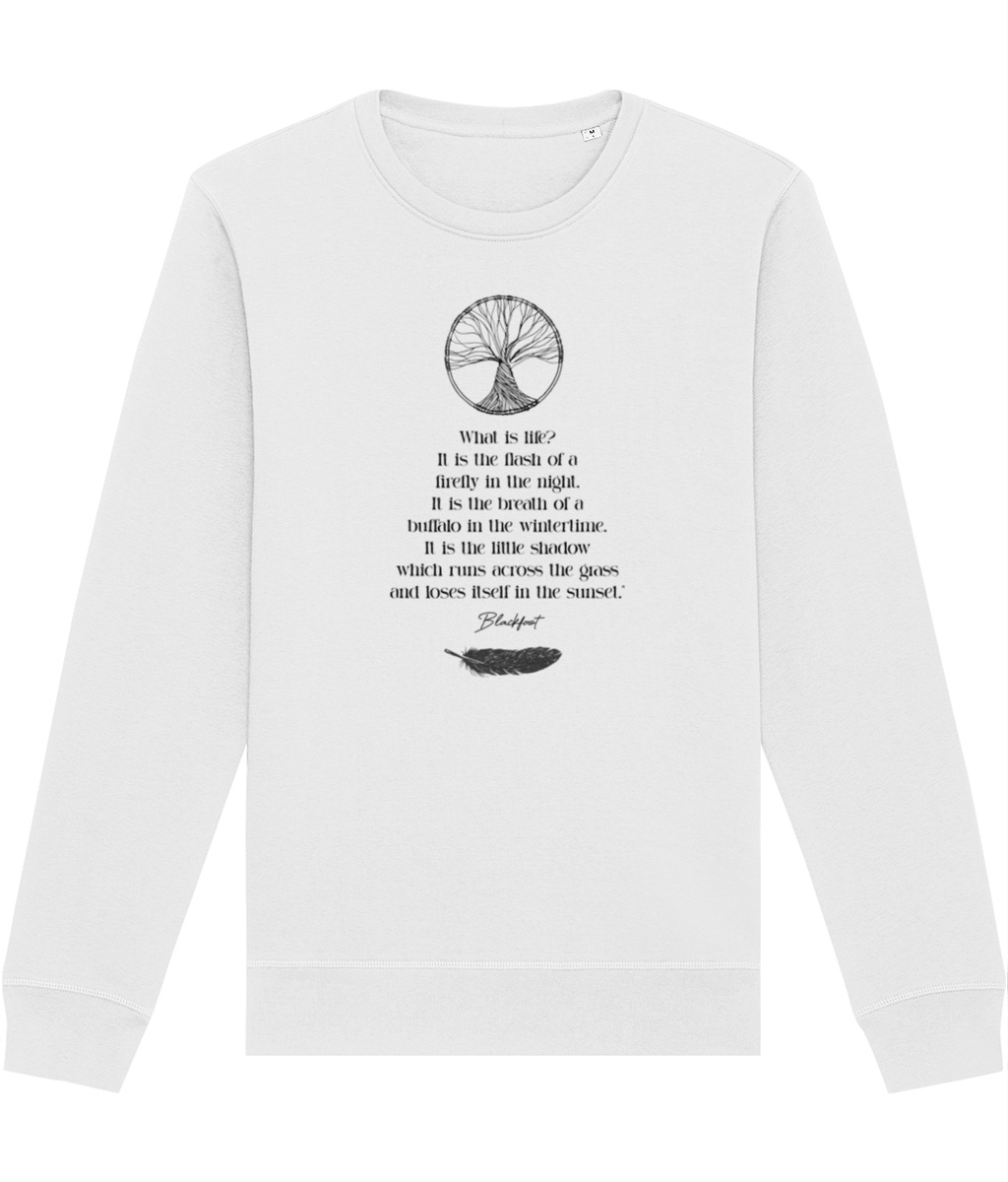 Urban 'Native American Poem' Organic Cotton Sweatshirt - Indian Quote