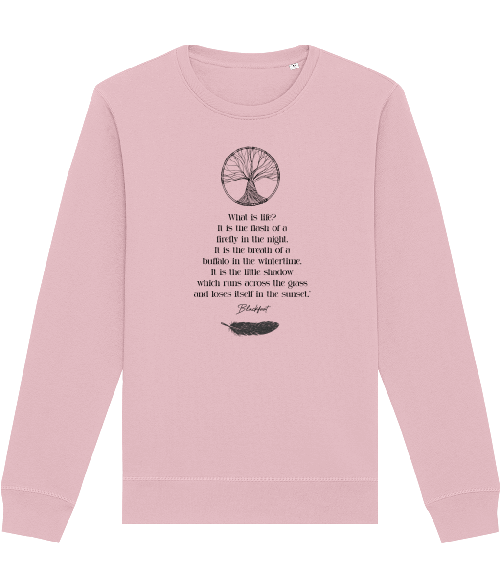 Urban 'Native American Poem' Organic Cotton Sweatshirt - Indian Quote