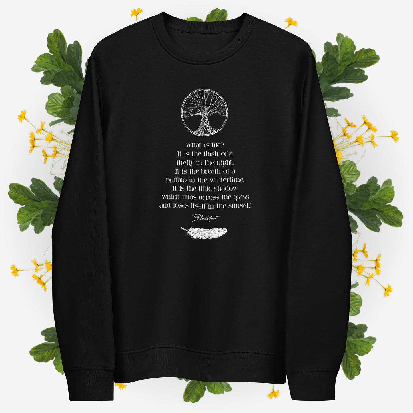 Urban 'Native American Poem' Organic Cotton Sweatshirt - Indian Quote