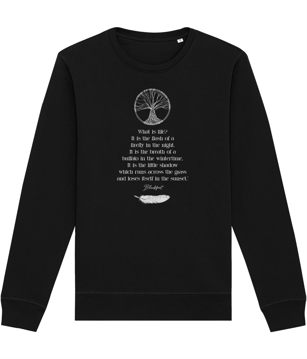 Urban 'Native American Poem' Organic Cotton Sweatshirt - Indian Quote