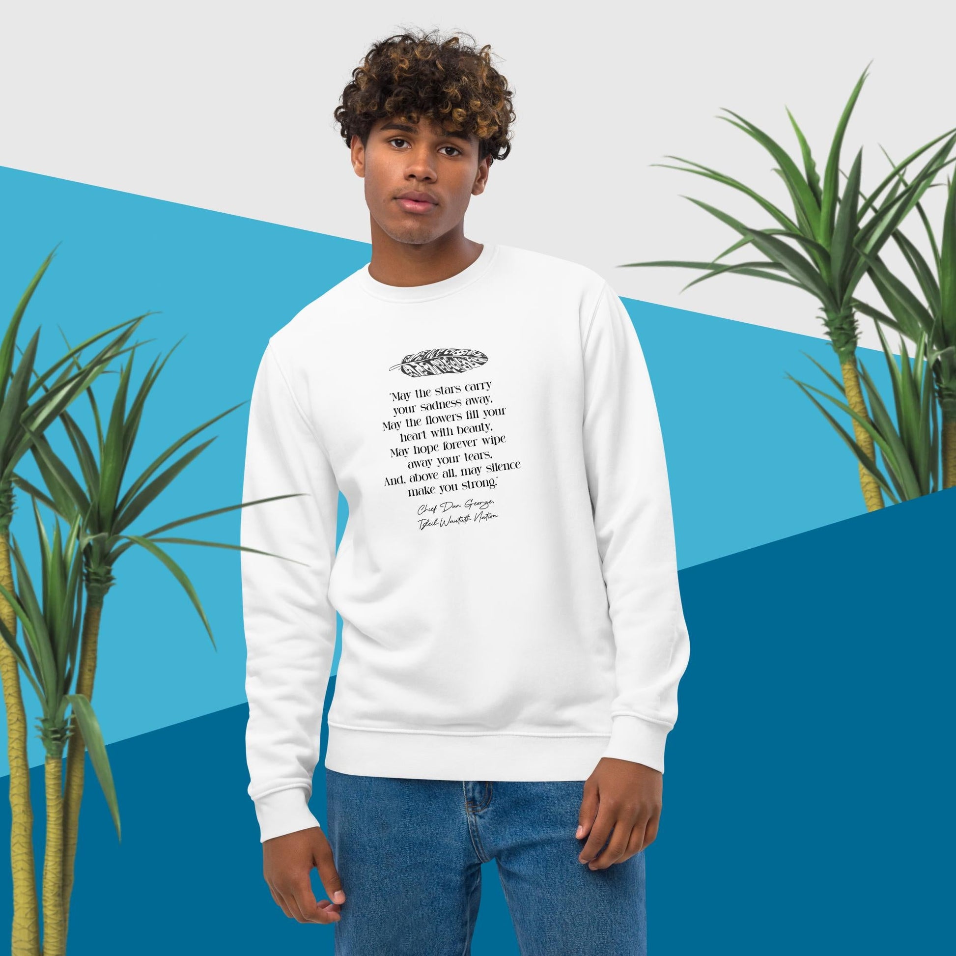 Urban 'Native American Prayer' Organic Cotton Sweatshirt - Indian Quote