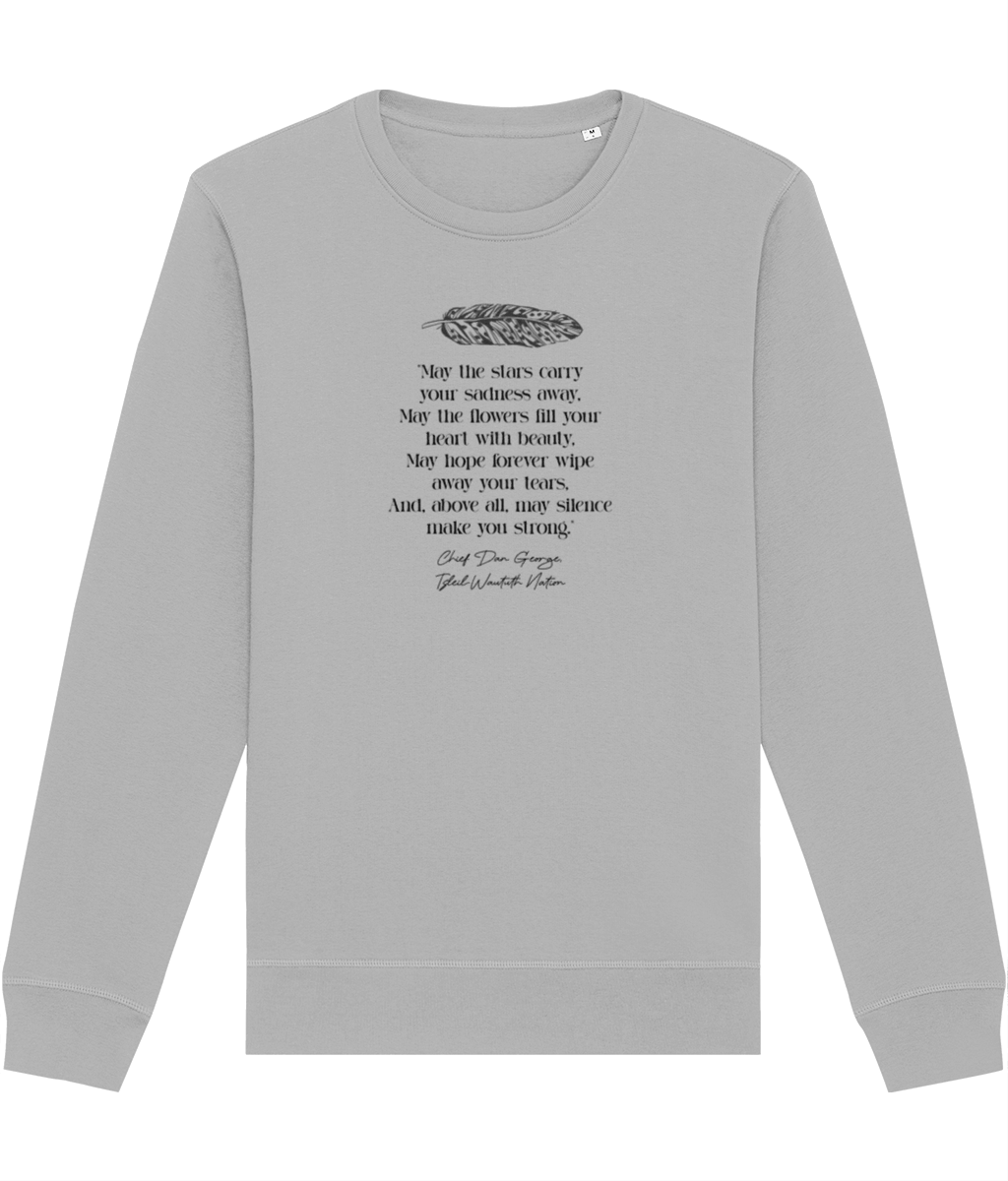 Urban 'Native American Prayer' Organic Cotton Sweatshirt - Indian Quote