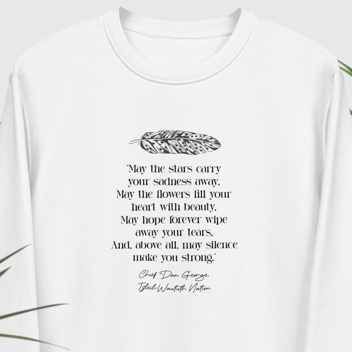 Urban 'Native American Prayer' Organic Cotton Sweatshirt - Indian Quote