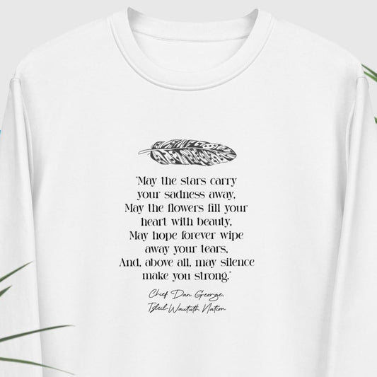 Urban 'Native American Prayer' Organic Cotton Sweatshirt - Indian Quote