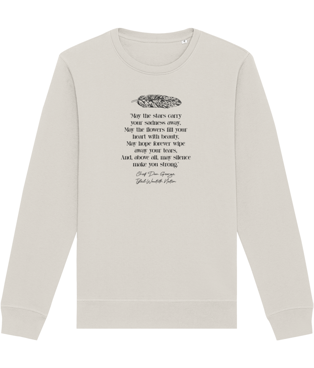 Urban 'Native American Prayer' Organic Cotton Sweatshirt - Indian Quote