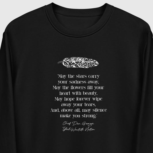 Urban 'Native American Prayer' Organic Cotton Sweatshirt - Indian Quote