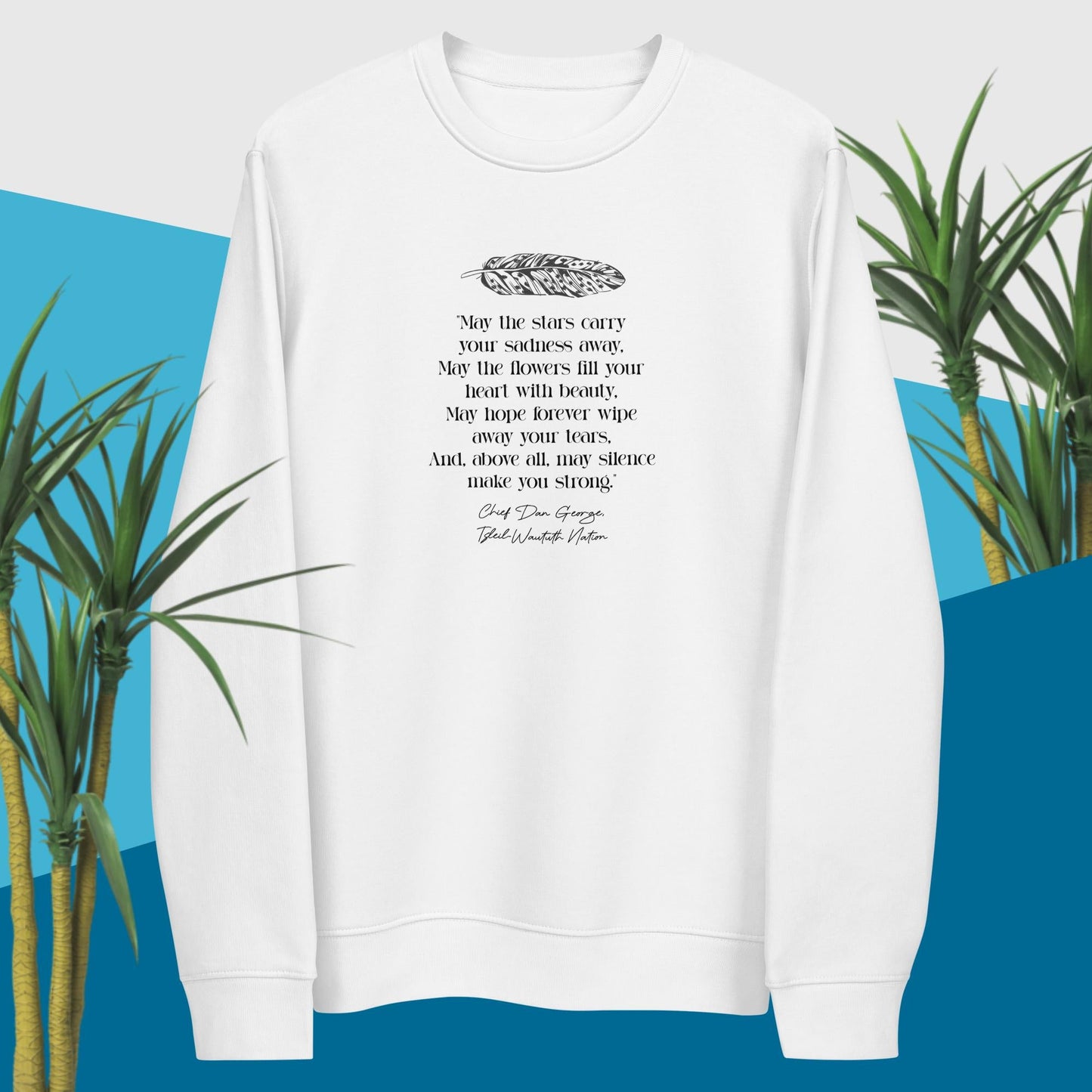 Urban 'Native American Prayer' Organic Cotton Sweatshirt - Indian Quote