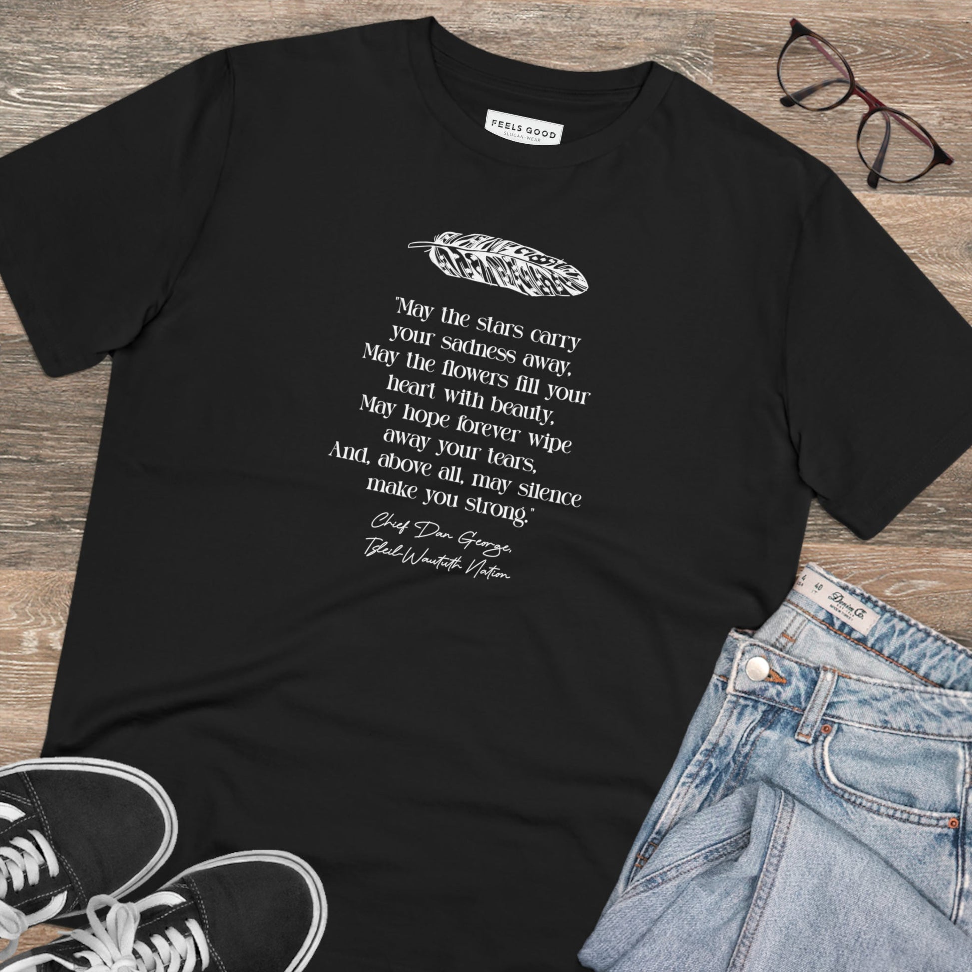 Urban 'Native American Prayer' Organic Cotton T-shirt - Famous Quote Tee