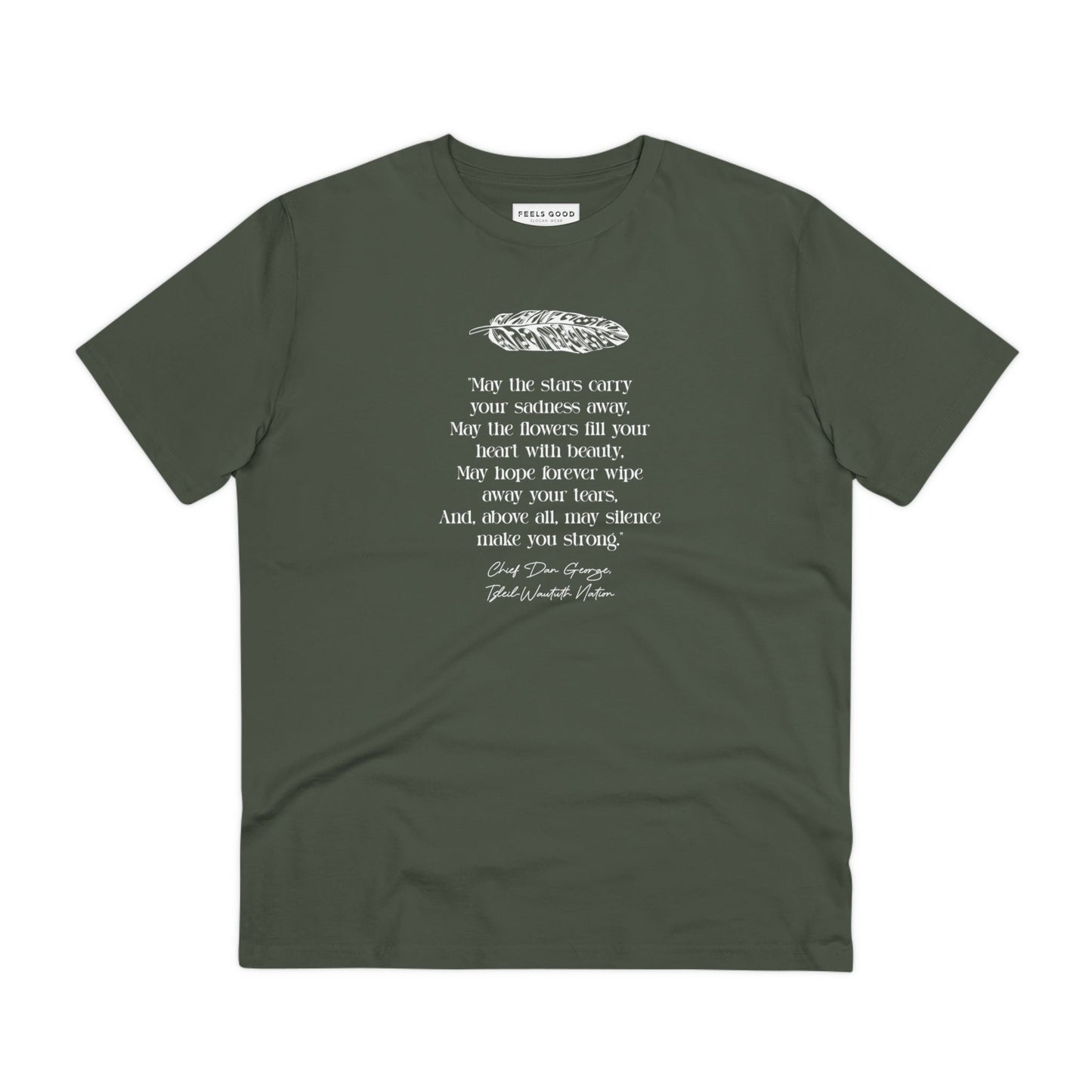 Urban 'Native American Prayer' Organic Cotton T-shirt - Famous Quote Tee