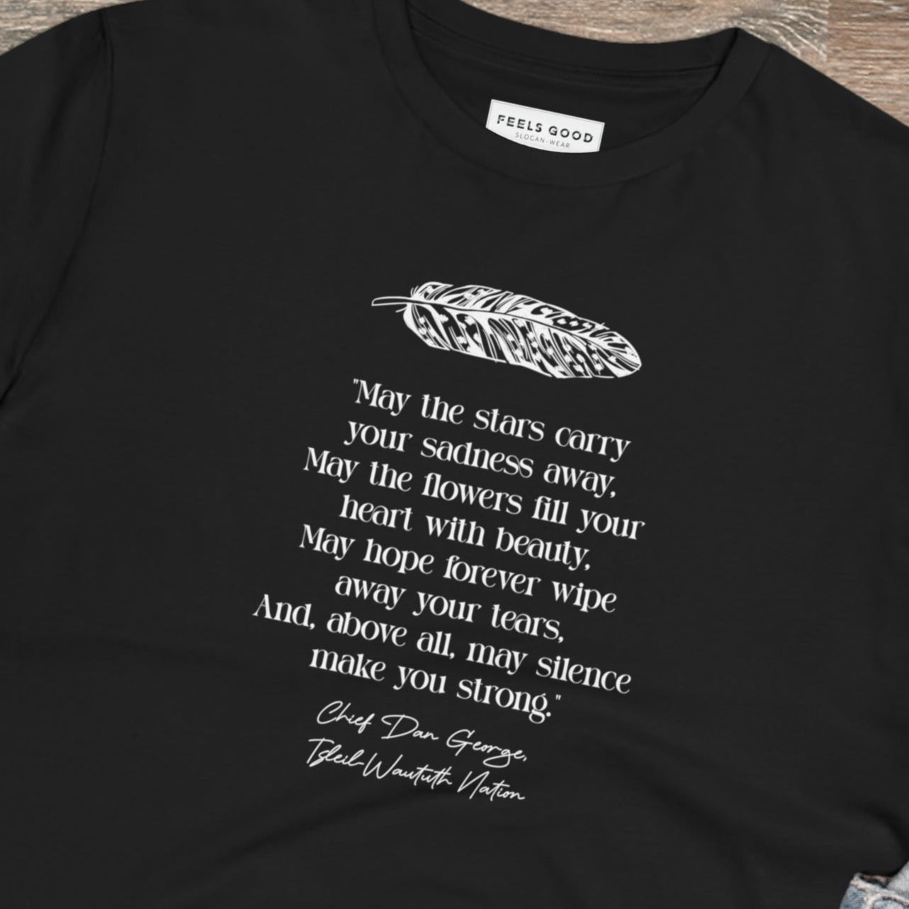 Urban 'Native American Prayer' Organic Cotton T-shirt - Famous Quote Tee